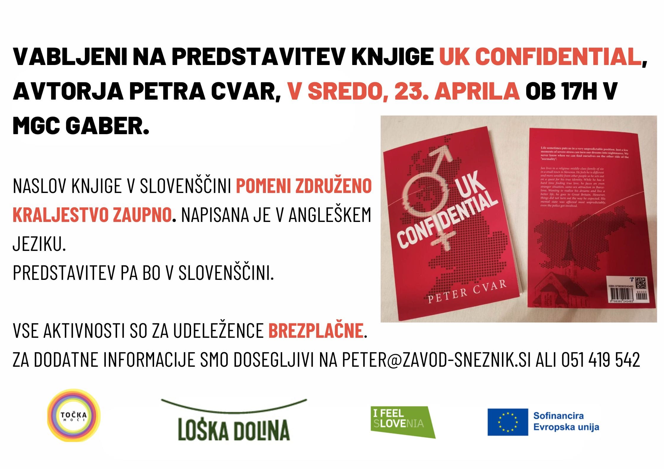 Predstavitev knjige UK Confidential avtorja Petra Cvara