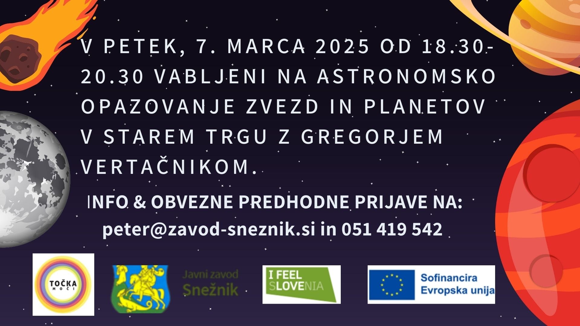 Astronomsko opazovanje zvezd in planetov