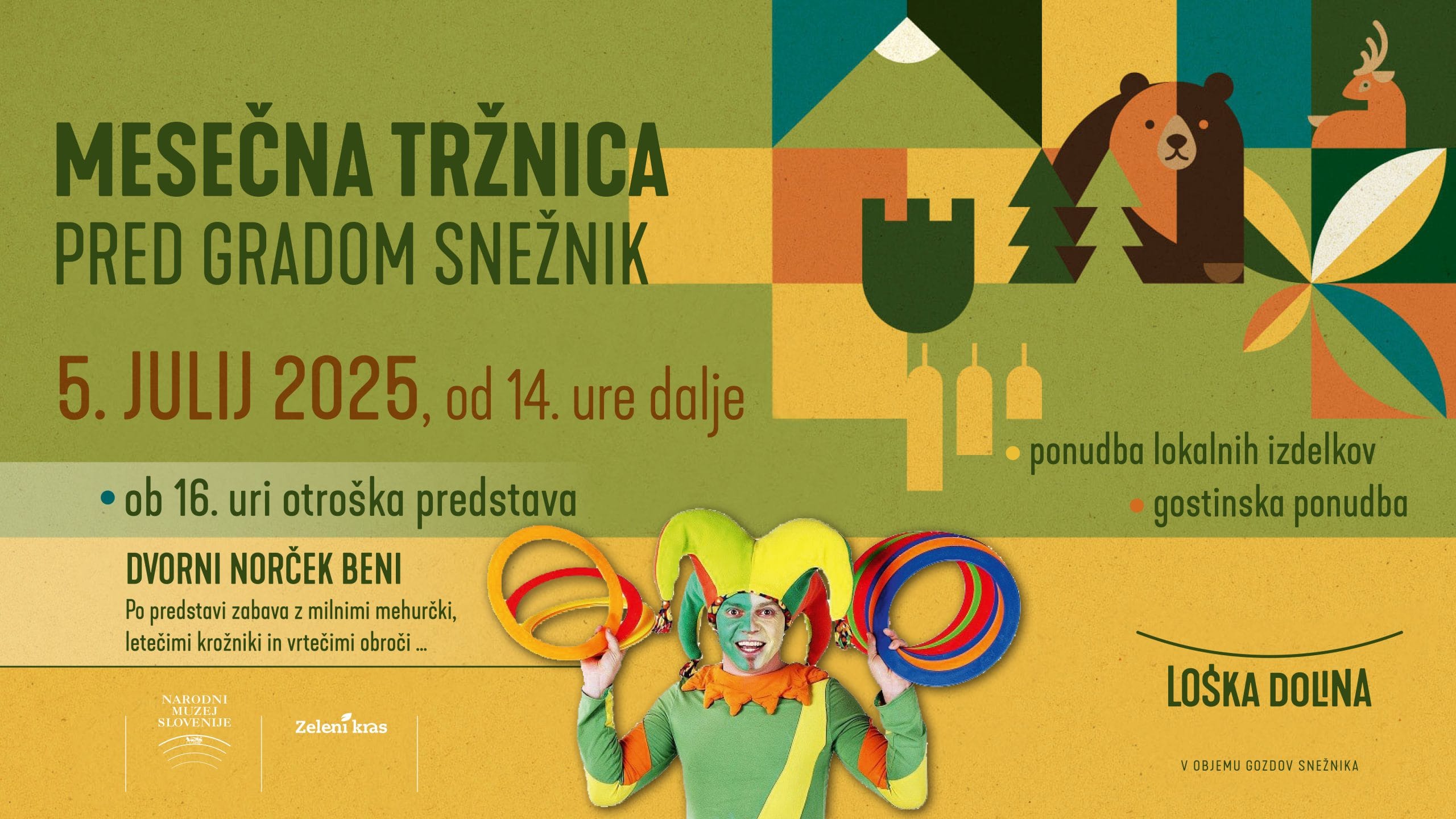 Mesečna tržnica pri gradu Snežnik