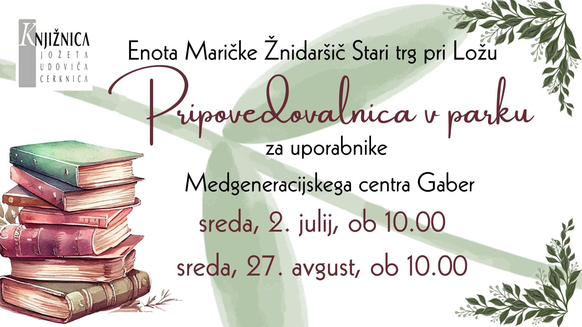 Pripovedovalnica v parku