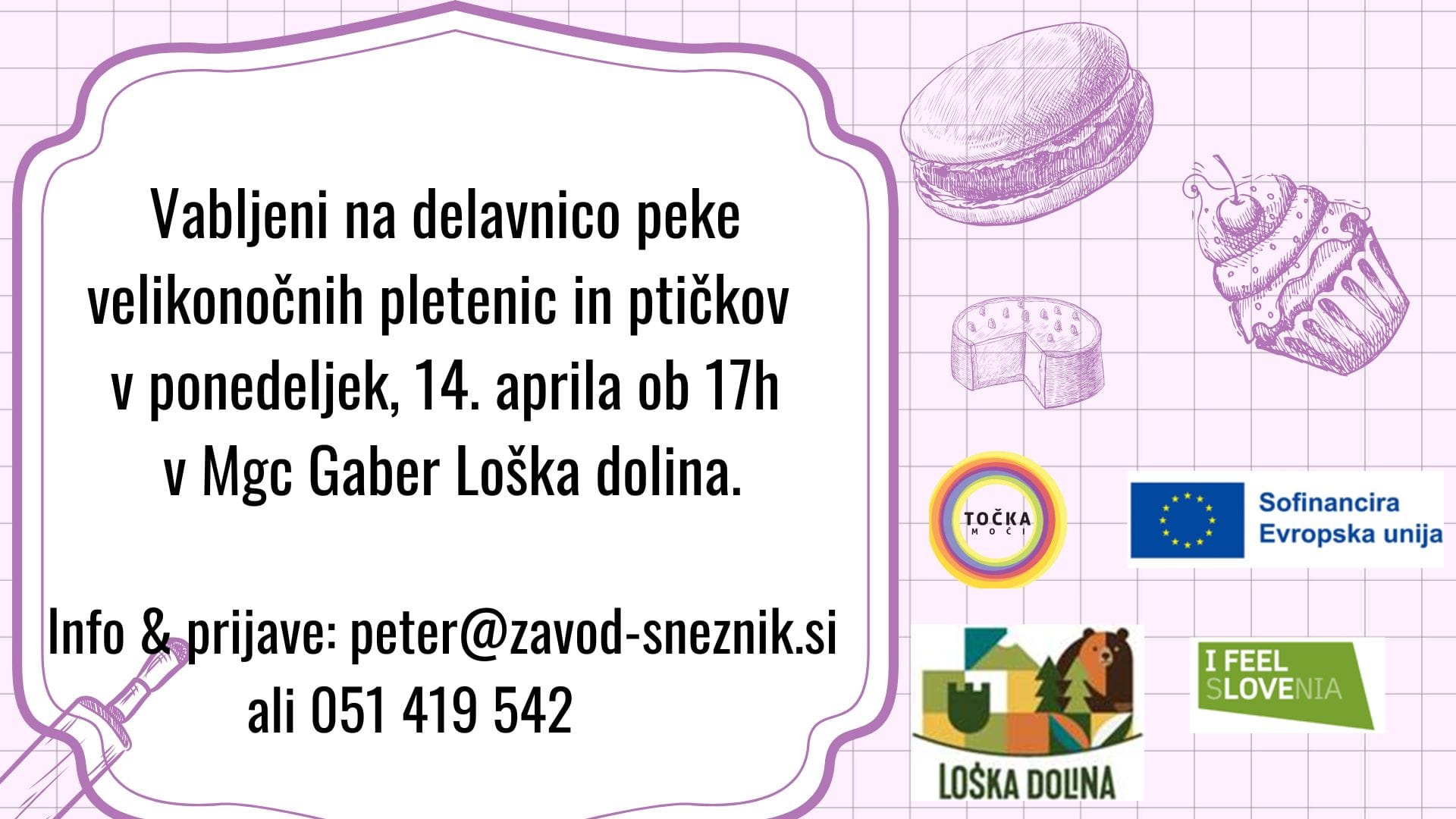 Delavnica peke velikonočnih pletenic in ptičkov