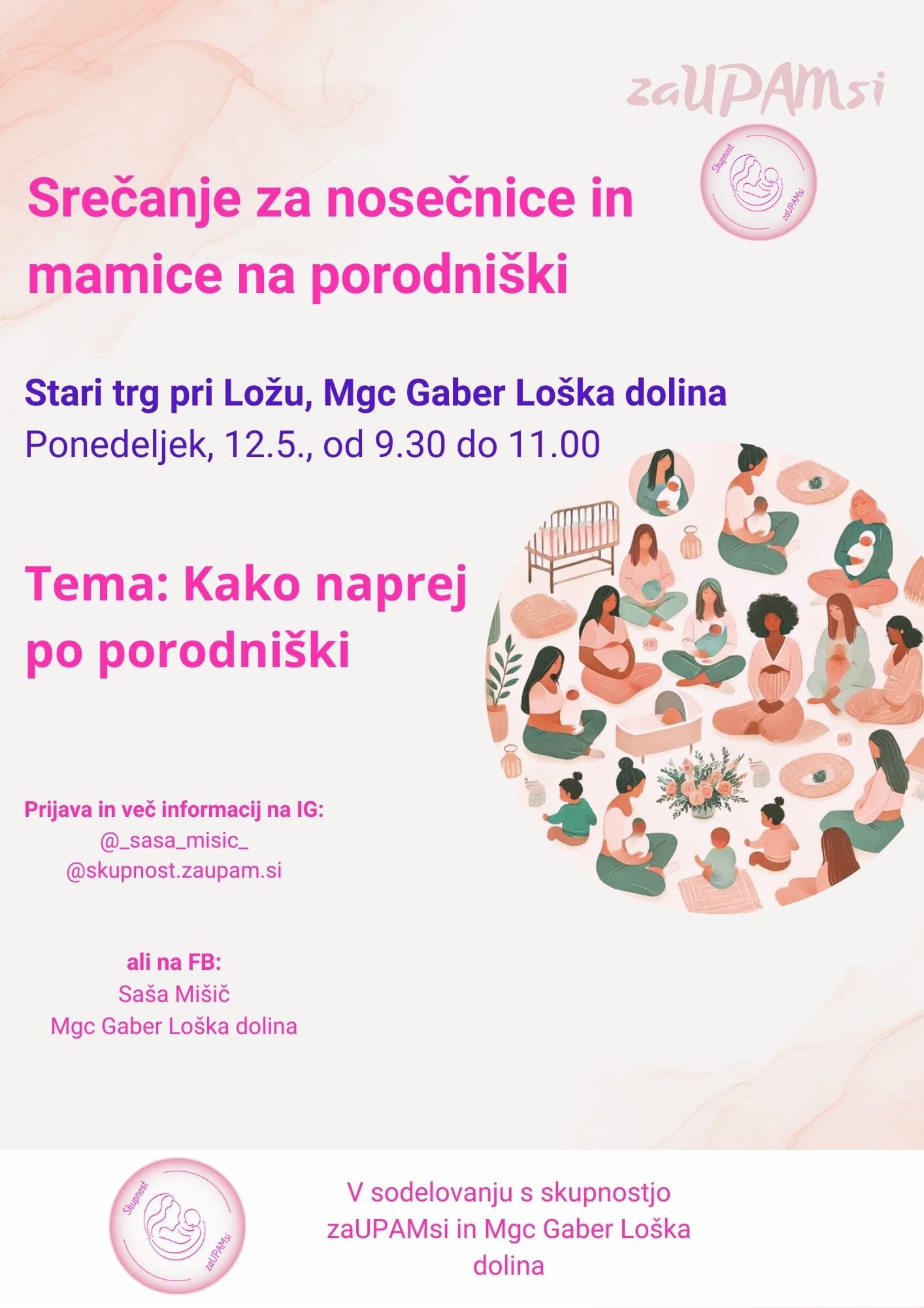 Srečanje za nosečnice in mamice na porodniški