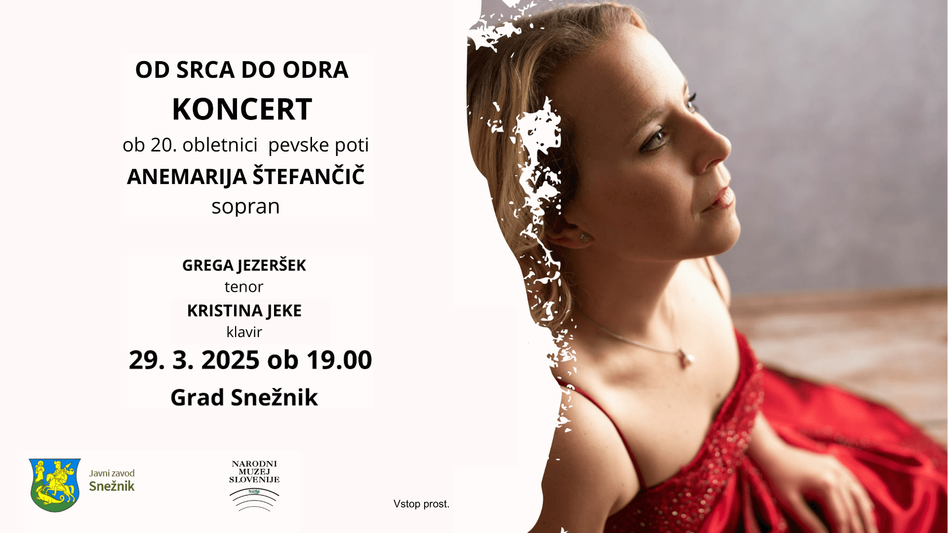 Koncert ob 20. obletnici pevske poti Anemarije Štefančič