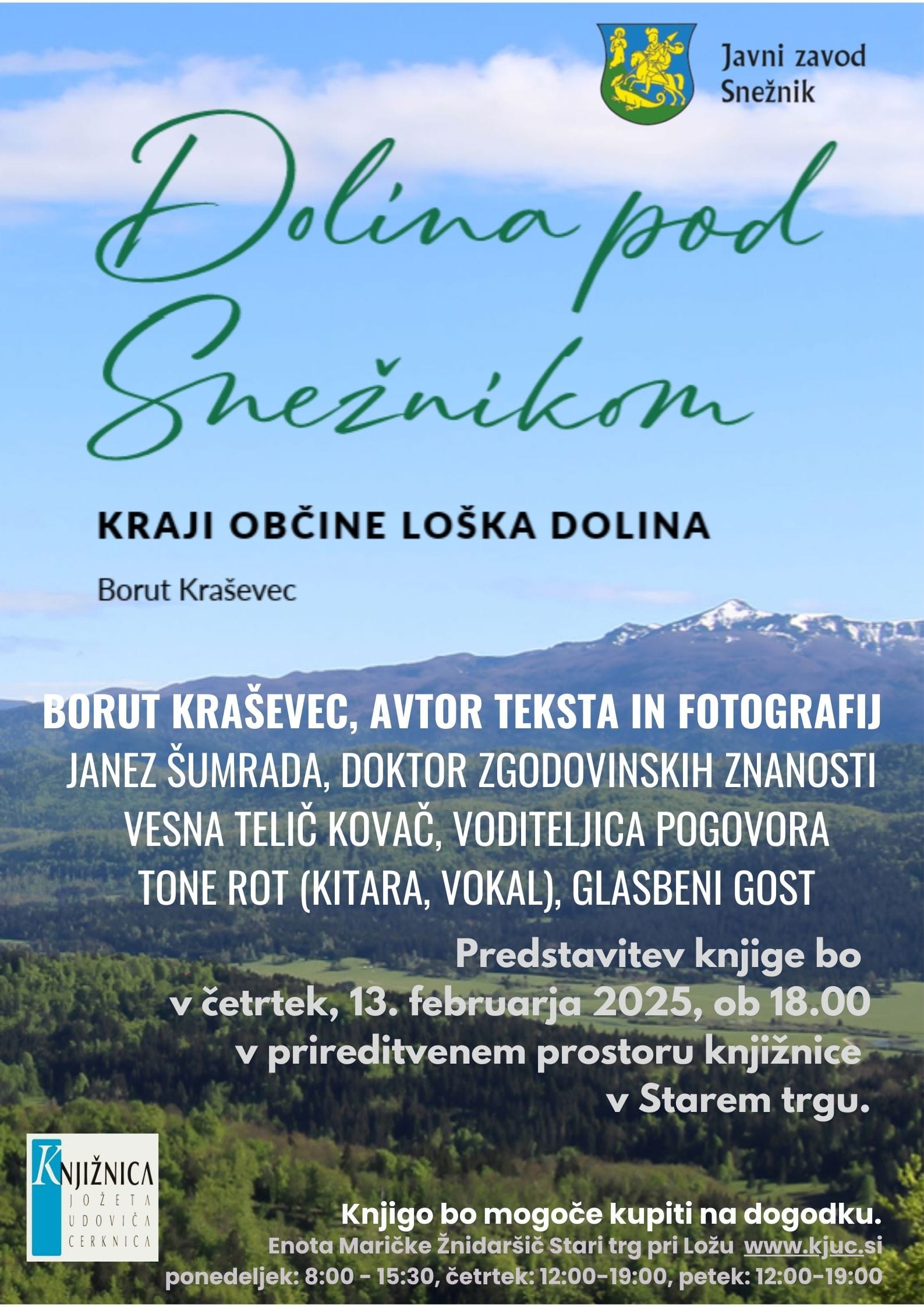 Predstavitev knjige Dolina pod Snežnikom