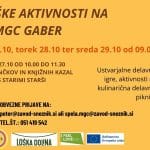 Počitniške aktivnosti na MGC Gaber