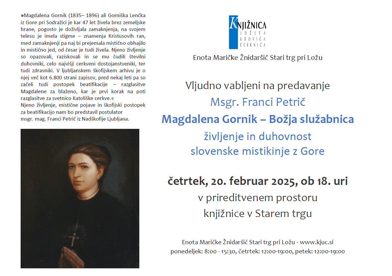 Magdalena Gornik - Božja služabnica