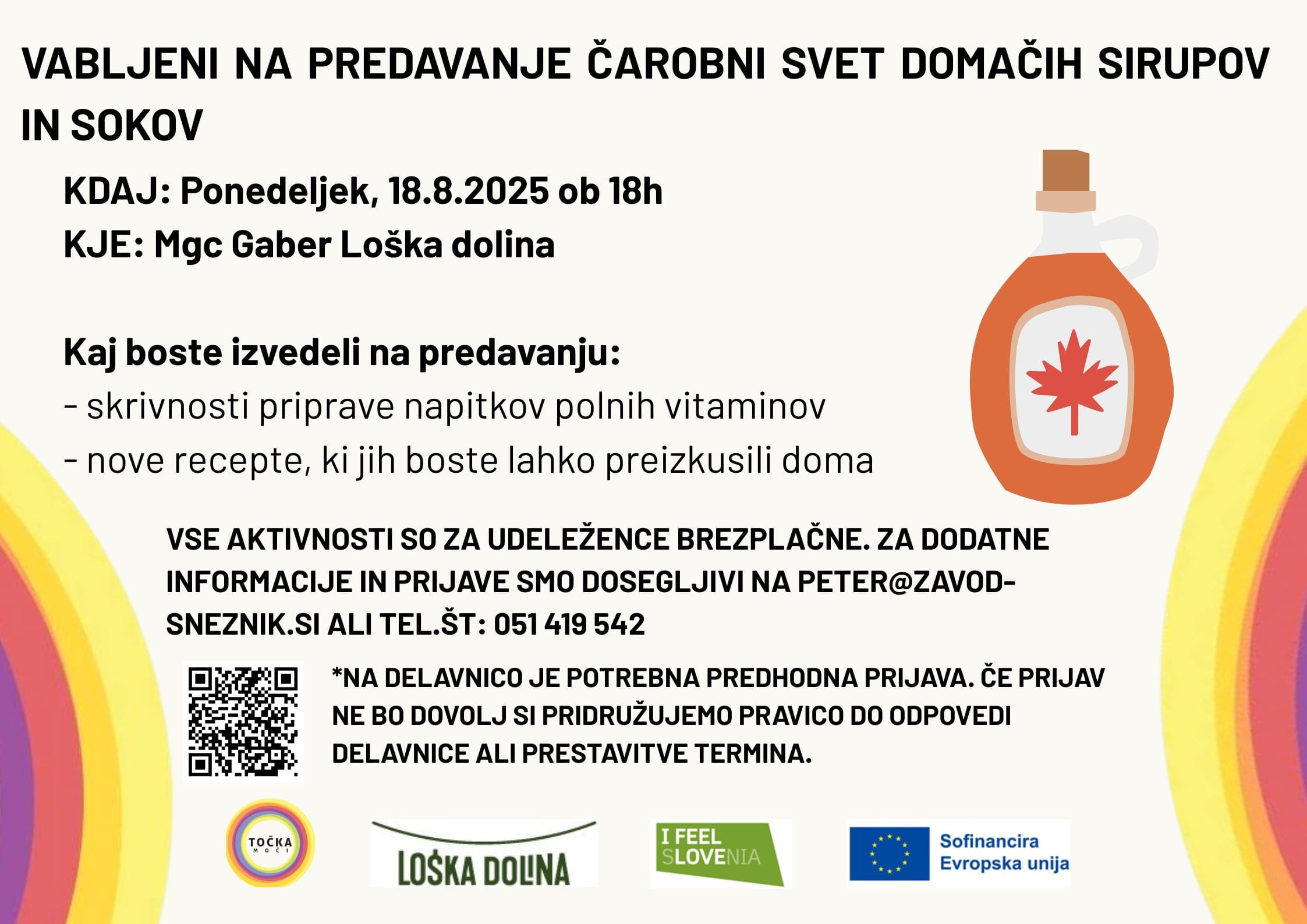 Predavanje čarobni svet sirupov