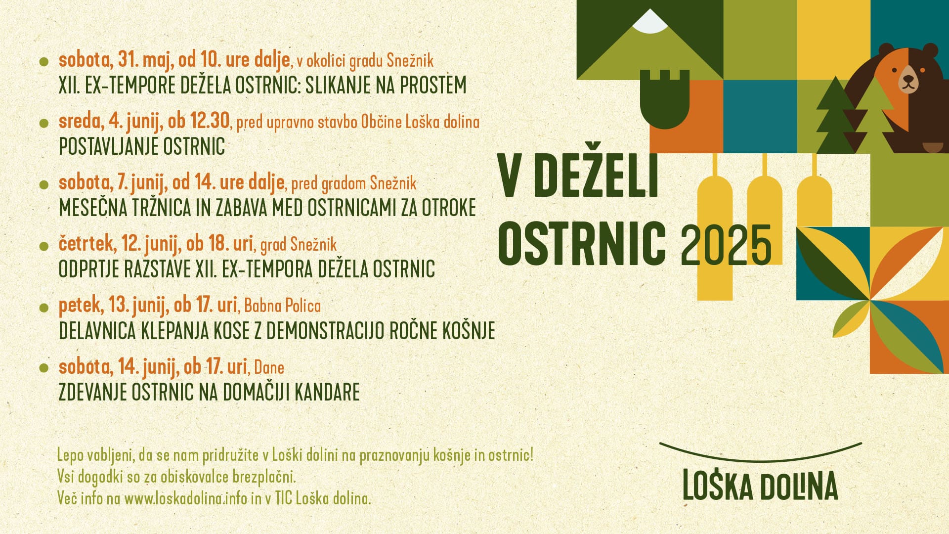 Delavnica klepanja kose z demonstracijo ročne košnje