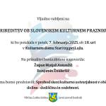 Prireditev ob slovenskem kulturnem prazniku