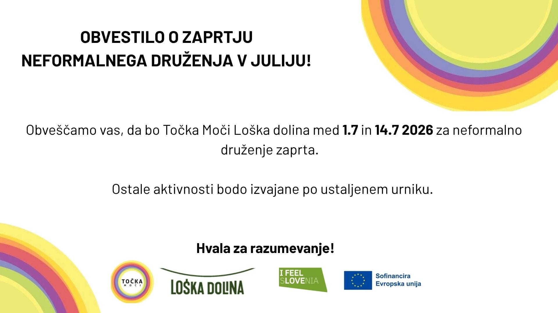 Zaprtje julij 2026