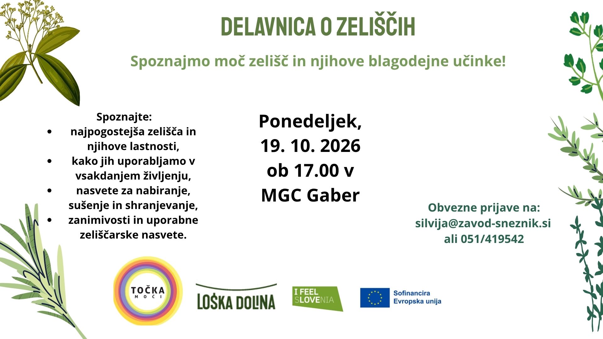 ZELIŠČARSKA DELAVNICA 19102026